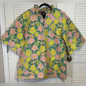 Floral Patterned Tunic Top